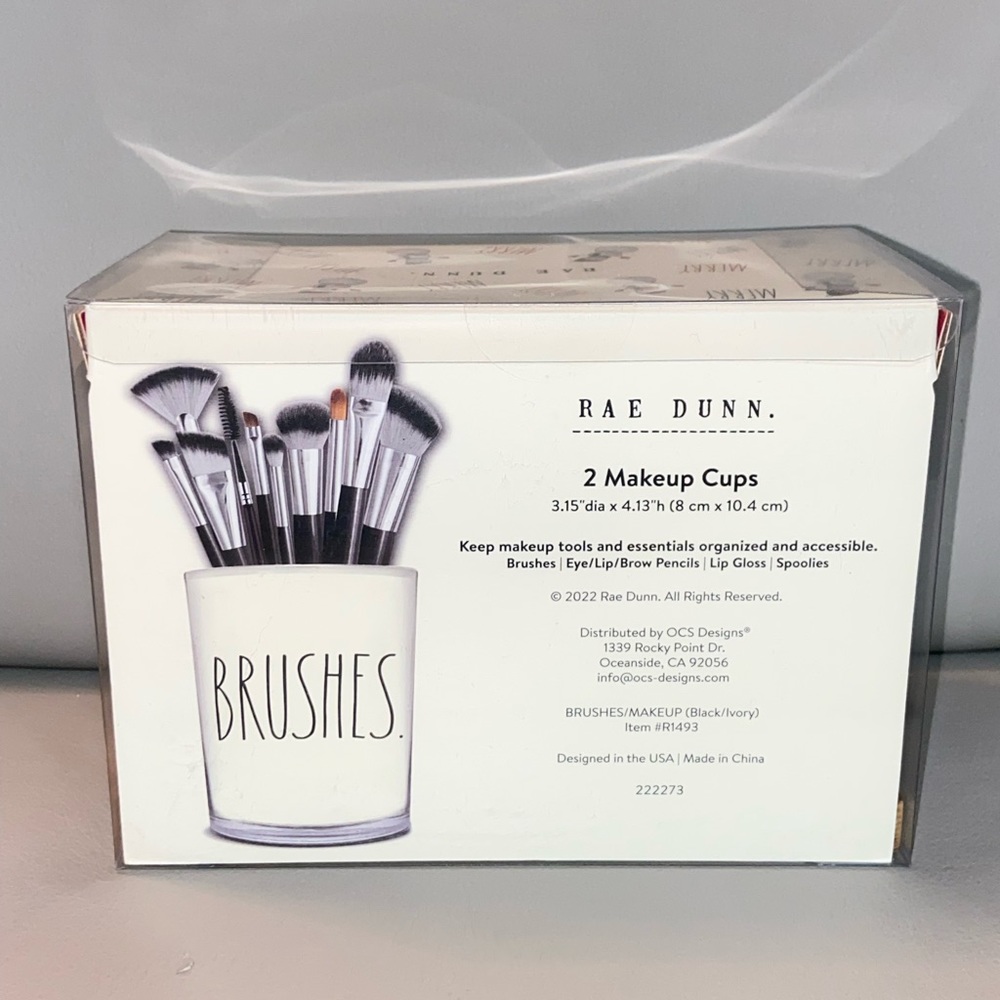 Rae Dunn Merry Makeup & Brushes Holder Set - Picture 4 of 5